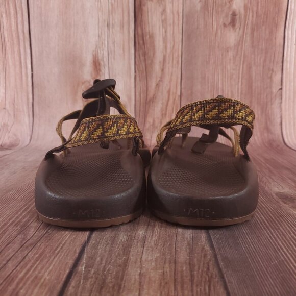Chaco Z/2 Mens Size 12 Classic Geometric Pattern Pattern Brown Tan Sandals Beach - Picture 11 of 14